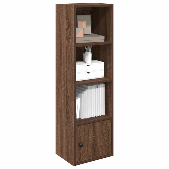 vidaXL Bookcase Brown Oak 31x24x102 cm Engineered Wood