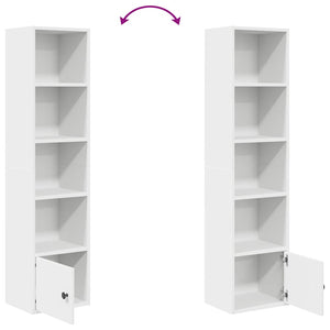 vidaXL Bookcase White 31x24x127 cm Engineered Wood