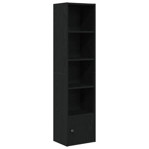 vidaXL Bookcase Black Oak 31x24x127 cm Engineered Wood