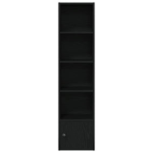 vidaXL Bookcase Black Oak 31x24x127 cm Engineered Wood