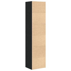 vidaXL Bookcase Black Oak 31x24x127 cm Engineered Wood