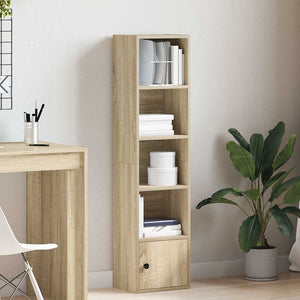 vidaXL Bookcase Sonoma Oak 31x24x127 cm Engineered Wood