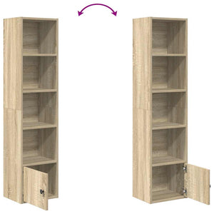 vidaXL Bookcase Sonoma Oak 31x24x127 cm Engineered Wood