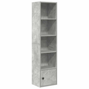 vidaXL Bookcase Concrete Grey 31x24x127 cm Engineered Wood