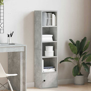 vidaXL Bookcase Concrete Grey 31x24x127 cm Engineered Wood