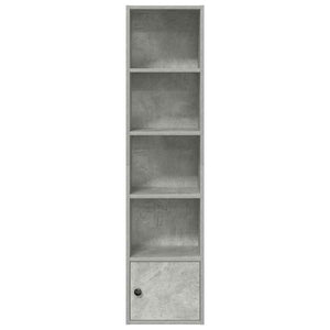 vidaXL Bookcase Concrete Grey 31x24x127 cm Engineered Wood