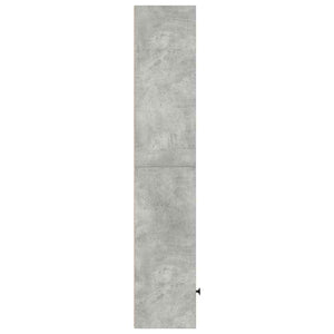 vidaXL Bookcase Concrete Grey 31x24x127 cm Engineered Wood