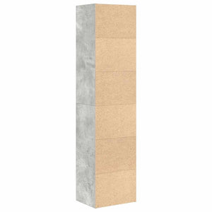 vidaXL Bookcase Concrete Grey 31x24x127 cm Engineered Wood