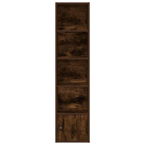 vidaXL Bookcase Smoked Oak 31x24x127 cm Engineered Wood