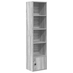 vidaXL Bookcase Grey Sonoma 31x24x127 cm Engineered Wood