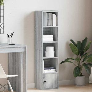 vidaXL Bookcase Grey Sonoma 31x24x127 cm Engineered Wood