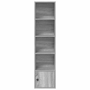 vidaXL Bookcase Grey Sonoma 31x24x127 cm Engineered Wood