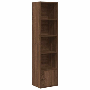 vidaXL Bookcase Brown Oak 31x24x127 cm Engineered Wood