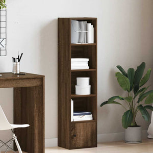 vidaXL Bookcase Brown Oak 31x24x127 cm Engineered Wood