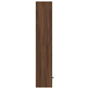 vidaXL Bookcase Brown Oak 31x24x127 cm Engineered Wood