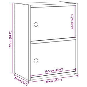 vidaXL Bookcase White 40x24x52 cm Engineered Wood