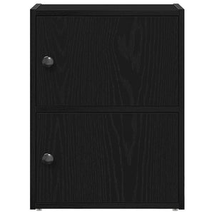 vidaXL Bookcase Black Oak 40x24x52 cm Engineered Wood