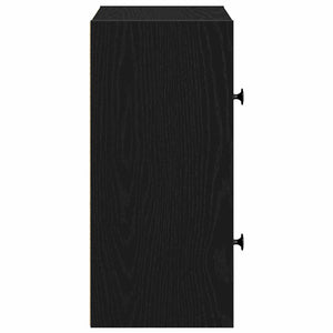 vidaXL Bookcase Black Oak 40x24x52 cm Engineered Wood