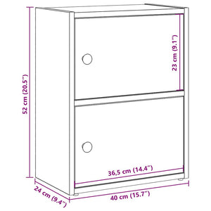 vidaXL Bookcase Sonoma Oak 40x24x52 cm Engineered Wood