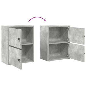 vidaXL Bookcase Concrete Grey 40x24x52 cm Engineered Wood