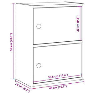 vidaXL Bookcase Concrete Grey 40x24x52 cm Engineered Wood