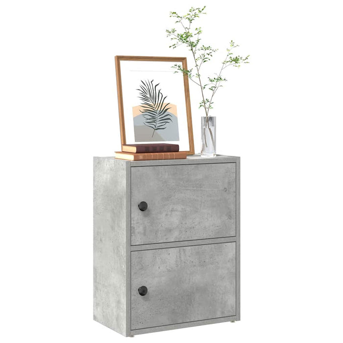 vidaXL Bookcase Concrete Grey 40x24x52 cm Engineered Wood