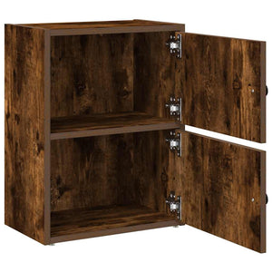 vidaXL Bookcase Smoked Oak 40x24x52 cm Engineered Wood