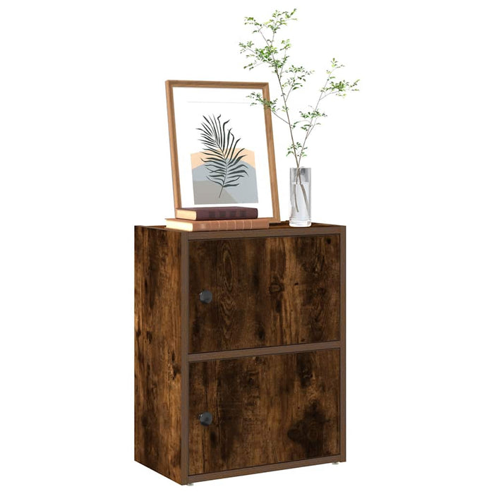 vidaXL Bookcase Smoked Oak 40x24x52 cm Engineered Wood