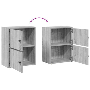 vidaXL Bookcase Grey Sonoma 40x24x52 cm Engineered Wood