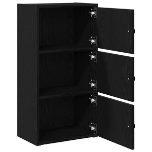 vidaXL Bookcase Black Oak 40x24x77 cm Engineered Wood