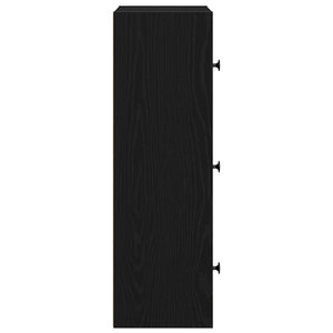 vidaXL Bookcase Black Oak 40x24x77 cm Engineered Wood