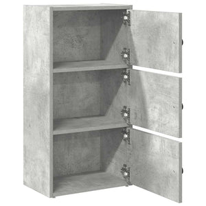 vidaXL Bookcase Concrete Grey 40x24x77 cm Engineered Wood