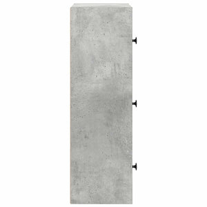 vidaXL Bookcase Concrete Grey 40x24x77 cm Engineered Wood