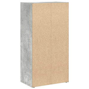 vidaXL Bookcase Concrete Grey 40x24x77 cm Engineered Wood