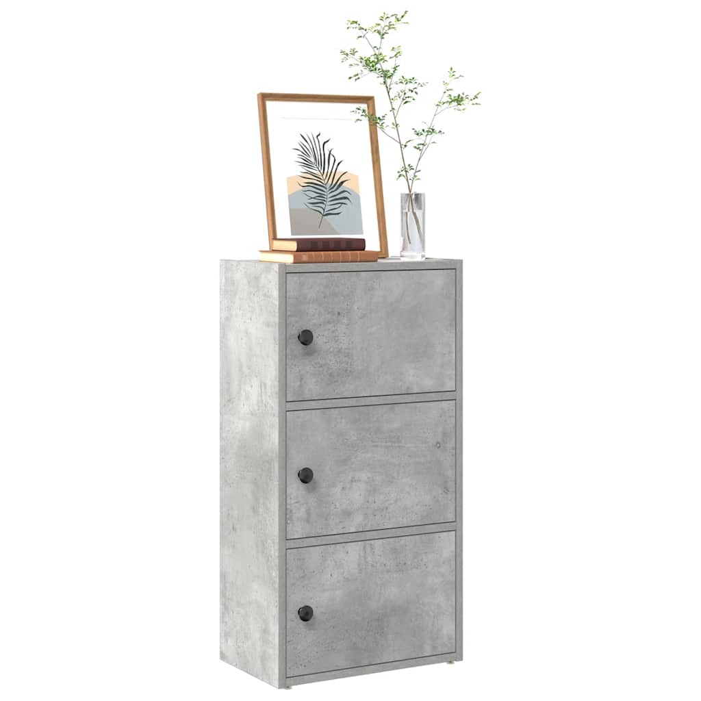 vidaXL Bookcase Concrete Grey 40x24x77 cm Engineered Wood