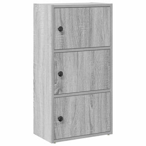 vidaXL Bookcase Grey Sonoma 40x24x77 cm Engineered Wood