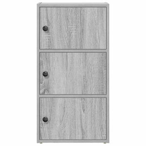 vidaXL Bookcase Grey Sonoma 40x24x77 cm Engineered Wood