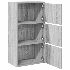 vidaXL Bookcase Grey Sonoma 40x24x77 cm Engineered Wood