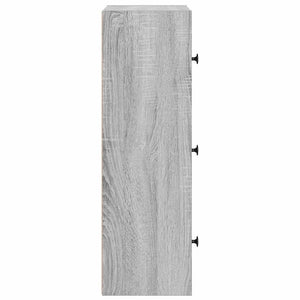 vidaXL Bookcase Grey Sonoma 40x24x77 cm Engineered Wood