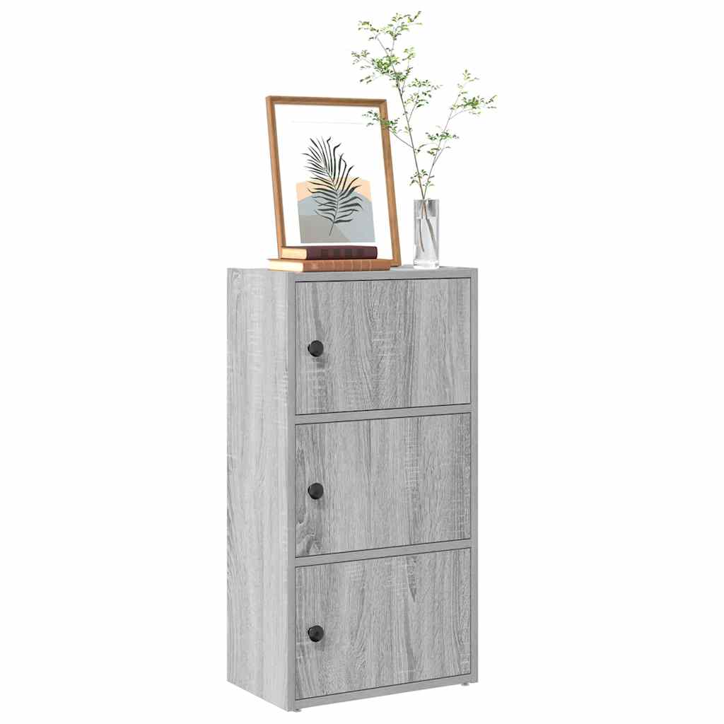 vidaXL Bookcase Grey Sonoma 40x24x77 cm Engineered Wood