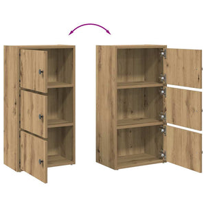 vidaXL Bookcase Artisan Oak 40x24x77 cm Engineered Wood