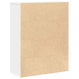 vidaXL Bookcase White 60x24x76.5 cm Engineered Wood