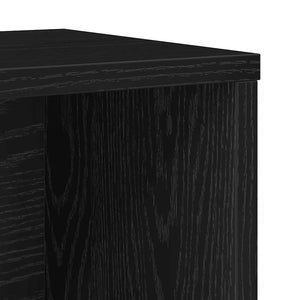 vidaXL Bookcase Black Oak 60x24x76.5 cm Engineered Wood