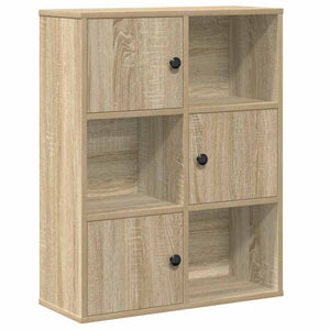 vidaXL Bookcase Sonoma Oak 60x24x76.5 cm Engineered Wood