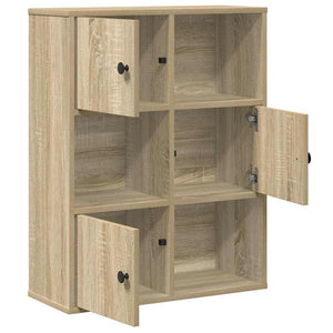 vidaXL Bookcase Sonoma Oak 60x24x76.5 cm Engineered Wood