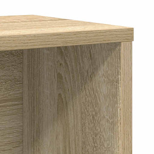 vidaXL Bookcase Sonoma Oak 60x24x76.5 cm Engineered Wood