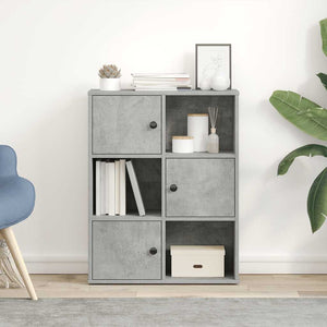 vidaXL Bookcase Concrete Grey 60x24x76.5 cm Engineered Wood