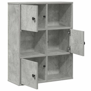 vidaXL Bookcase Concrete Grey 60x24x76.5 cm Engineered Wood