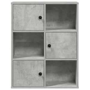 vidaXL Bookcase Concrete Grey 60x24x76.5 cm Engineered Wood