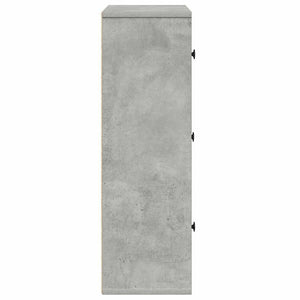 vidaXL Bookcase Concrete Grey 60x24x76.5 cm Engineered Wood